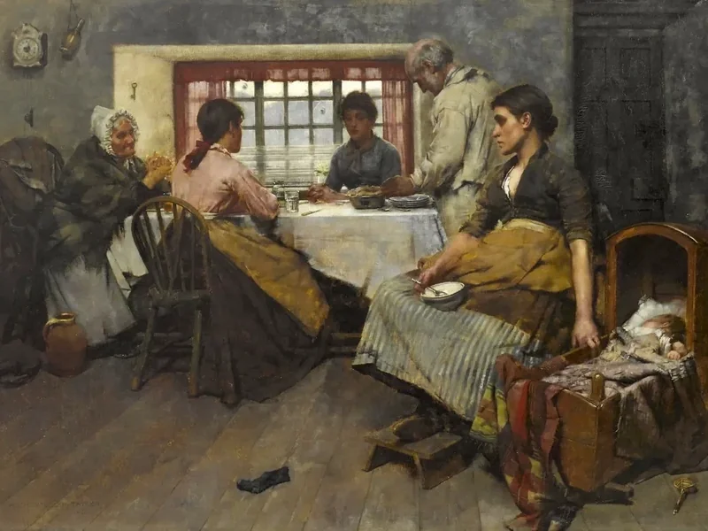 1862-Albert Chevallier Tayler - Benedici o Dio questo cibo